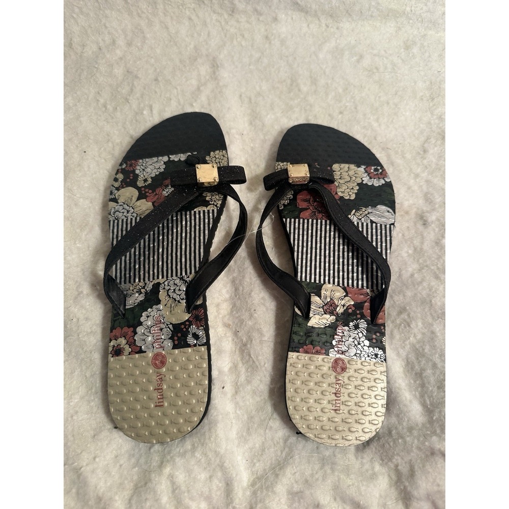 Lindsay Phillips SwitchFlops Women's Floral Straps Flip Flops Size 7-8